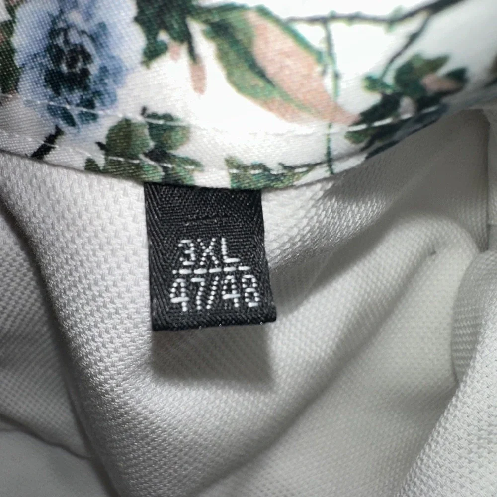 Lindbergh Black Modern Fit‎ Dress Shirt Floral Trim 3XL
